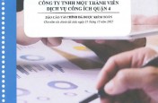 Báo cáo tài chính năm 2025 Công ty TNHH Một thành viên Dịch vụ Công ích Quận 4